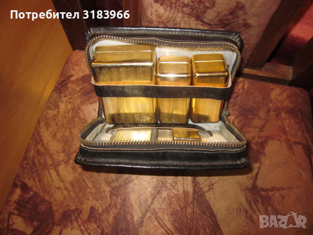 стар бръснарски комплект от месинг, снимка 3 - Други ценни предмети - 36501326