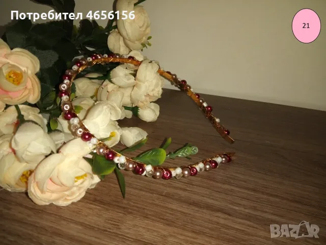 Диадеми с перли и кристали 4 €, снимка 2 - Аксесоари за коса - 56543736