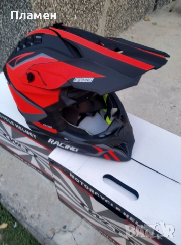  Кросова Каска за мотокрос, ендуро ATV, колело S-XL Black/Yellow, снимка 5 - Аксесоари и консумативи - 50324296