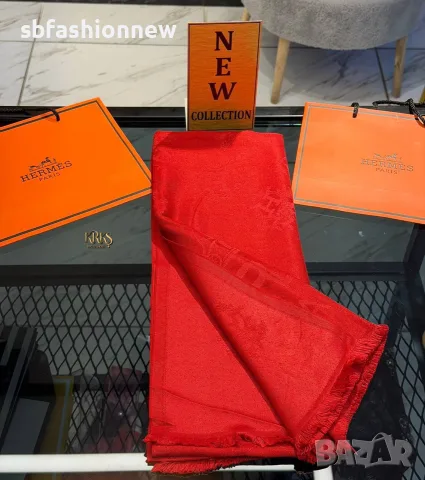 Hermes шал ✨ кашмир и коприна, снимка 3 - Шалове - 56336742