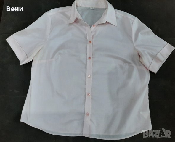 Дамска риза в бледо розово 44 размер, снимка 3 - Ризи - 42570482