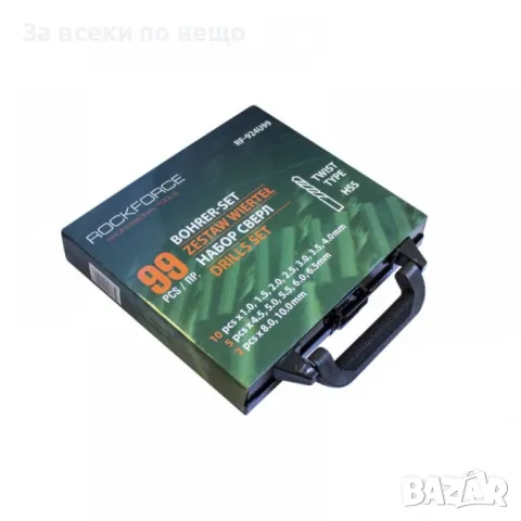 Професионален комплект свредла  бургии за метал RockForce 99 части, снимка 2 - Други инструменти - 50328229
