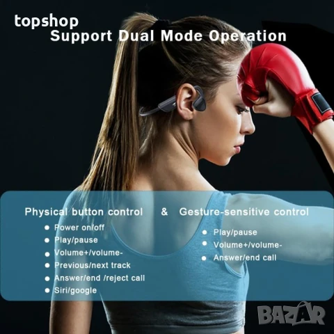 Слушалки LaJao Smart AI Разпознаване на жестове Bluetooth IP67, снимка 5 - Безжични слушалки - 50525771