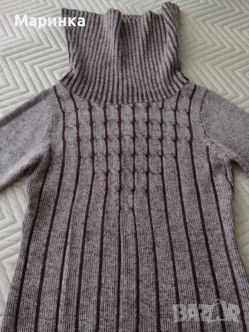 Мек пухкав и плътен пуловер с шал яка., снимка 2 - Блузи с дълъг ръкав и пуловери - 42089812