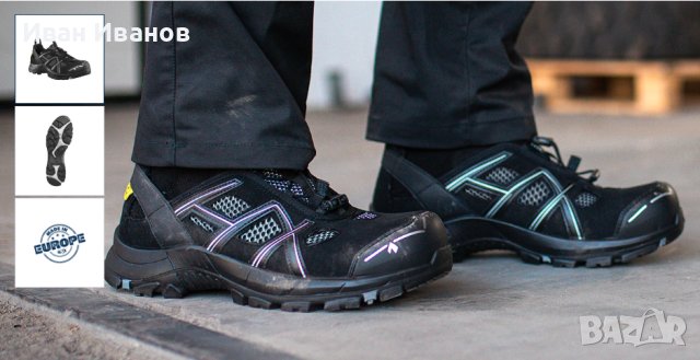 Предпазни работни обувки с бомбе  Haix Black Eagle Safety 61.1 Low номер 41, снимка 2 - Други - 42614021