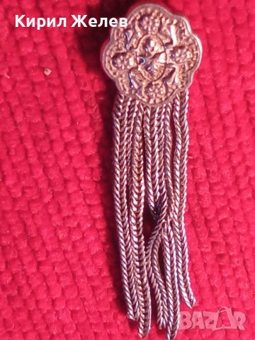 СТАРА СРЕБЪРНА ВИСУЛКА СРЕБРО 925 УКРАШЕНИЕ РЪЧНА МАЙСТОРСКА ЮВЕЛИРНА РАБОТА АПЛИКАЦИЯ ОБЕЦА 25768