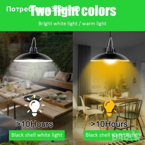 Соларна лампа тип полилей, снимка 13 - Лампи за таван - 40867123