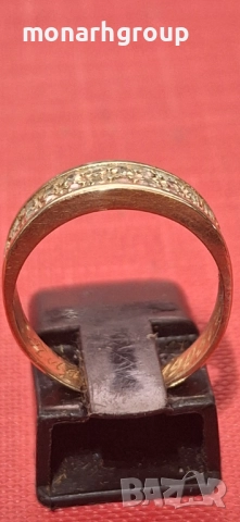 Златен пръстен / С надпис /, снимка 6 - Пръстени - 51997897