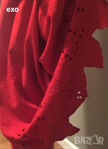 Елегантен комплект, Червен летен костюм, Комплект с пола, снимка 4 - Рокли - 44231353