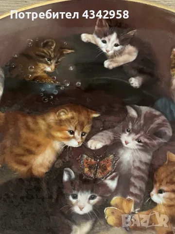 🐱 Колекционерска порцеланова чиния Seltmann Weiden – 1993 г., снимка 4 - Други ценни предмети - 55940463