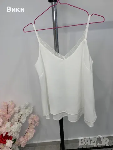 Бял потник с дантела, универсален размер, снимка 8 - Потници - 50085999