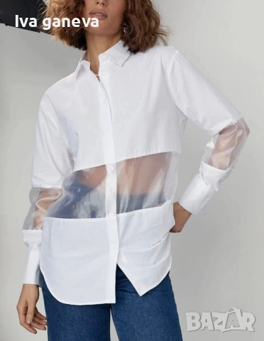 Риза с тюл, снимка 2 - Ризи - 53050413