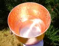 Медно котле,медно менче,чиста червена мед,кован релеф. , снимка 2