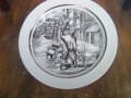 Порцеланова чиния с литография на град Бремен, снимка 2