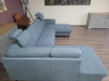 ПРОМОЦИЯ!!! Син ъглов П образен диван от плат LS404520, снимка 11