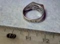 СТАР СРЕБЪРЕН ПРЪСТЕН СРЕБРО 925 МАЙСТОРСКА РЪЧНА РЕТРО АРТ СТИЛ ИЗРАБОТКА 48618, снимка 6