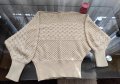 Дамски бежов пуловер, S размер