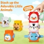 Нови Детски образователни блокчета с животни Montessori 1-3 г играчка, снимка 3