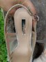 Megias Сребърни дамски обувки с висок ток, снимка 3
