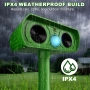Соларен ултразвуков репелент за животни, IPX4, ефективен за катерици, котки, кучета, лисици, птици, снимка 4
