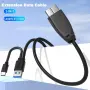 Външно Blu-ray устройство Wbacon 5 в 1 с USB 3.0, USB-C, SD/TF четец и CD/DVD записвачка, снимка 4