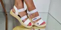 Дамски сандали Adidas в бяло, снимка 2