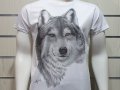 Страхотна нова мъжка тениска с дигитален печат Бял Вълк, Серия Вълци, снимка 6