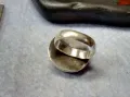 СТАР АРТ НУВО СКЪПОЦЕНЕН СРЕБЪРЕН ПРЪСТЕН СРЕБРО ВИСОКА ПРОБА с ШЛИФОВАН ЛУНЕН КАМЪК 49306, снимка 9
