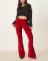 Free People Нов Boho червен панталон с разкроени крачоли (Размер S), снимка 1