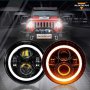 LED Фарове 200W 7 Инч Фарове за Лада Нива Jeep Wrangler Cheroke KJ, снимка 2