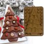 3D грамадна елха на пластове и топки силиконов молд форма калъп гипс шоколад фондан декор , снимка 1 - Форми - 42652721