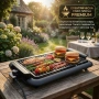 Електрическа настолна скара 1200W без дим – Преносимо барбекю за балкон и градина, 38x25 см, снимка 3