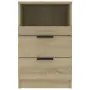 vidaXL Нощно шкафче, дъб сонома, инженерно дърво, снимка 4