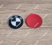 Цялостен комплект емблеми и капачки за джанти на БМВ / BMW Бяло-черни, снимка 5