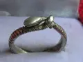 Сребърен пръстен змия, снимка 1