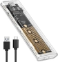 AXFEE M.2 NVMe SSD корпус, външен корпус с USB 3.1 Gen 2 NVMe без инструменти, USB C NVME адаптер..., снимка 1