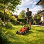 Мощна и лека електрическа градинска косачка 1000W, Кош за трева 35L, Регулируема височина, 3 нива на, снимка 2