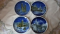 Vintage колекционерски коледни чинии за стена от Tettau, снимка 1