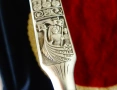 Лъжица с калаена дръжка,викинги,драконов кораб,Норвегия. , снимка 5