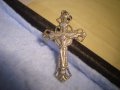 ПОСРЕБРЕНО СТАРО РЕЛЕФНО РАЗПЯТИЕ КРЪСТЧЕ АЖУРНО ДВУСТРАННО 27499, снимка 4