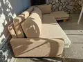 Разтегателен ъглов диван с лежанка функция сън, снимка 2