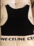 -%Селин кроп черен топ*CELINE STRIPED MESH SPORTS BRA, снимка 7