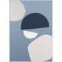 Правоъгълен килим с абстрактен дизайн в сиво и синьо. Различни размери!