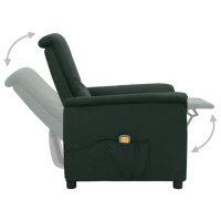 Масажен наклоняем стол, тъмнозелен, текстил, снимка 4 - Столове - 40362408
