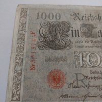 Райх банкнота - Германия - 1000 марки / 1910 година- 17916, снимка 3 - Нумизматика и бонистика - 31029624