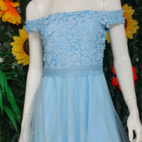 синя официална бална абитуриентска рокля , снимка 1 - Рокли - 44935952