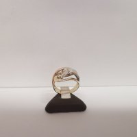 Златен пръстен три цвята злато , снимка 2 - Пръстени - 36987193