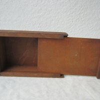 ?  Стара дървена кутия с плъзгащ капак, дърво стара, снимка 4 - Други - 31791297