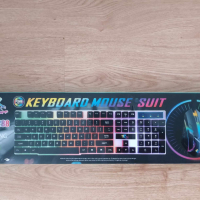 Светеща гейминг клавиатура с мишка , снимка 2 - Клавиатури и мишки - 44653689