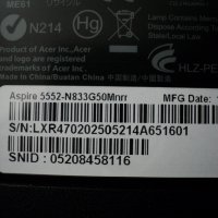 Acer Aspire – 5552/PEW76, снимка 10 - Части за лаптопи - 31629733